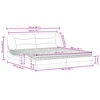 vidaXL seng med madras Hvar 200x200 cm stof cremefarvet