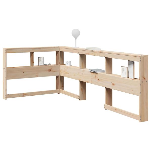 vidaXL bogreol hovedg&aelig;rde L-formet 75 cm massivt fyrretr&aelig;