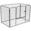 vidaXL robust hundeg&aring;rd 120 x 80 x 70 cm st&aring;l sort