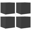 vidaXL v&aelig;gh&aelig;ngte tv-skabe 4 stk. 30,5x30x30 cm gr&aring;
