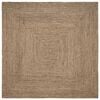 vidaXL Omr&aring;de t&aelig;ppe Naturfarvet og sort 300 x 300 cm Jute