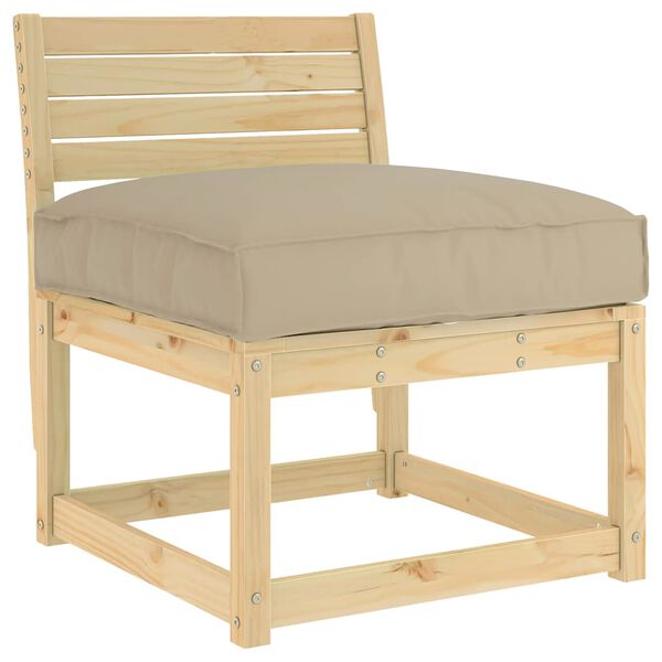 vidaXL Pude Gr&aring;brun 70 x 70 x 12 cm Oxford stof