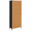 vidaXL Highboard Sort eg 69,5 x 34 x 180 cm Konstrueret tr&aelig;