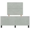 vidaXL Box spring seng med hovedg&aelig;rde Lysegr&aring; 120 x 200 cm Fl&oslash;jl