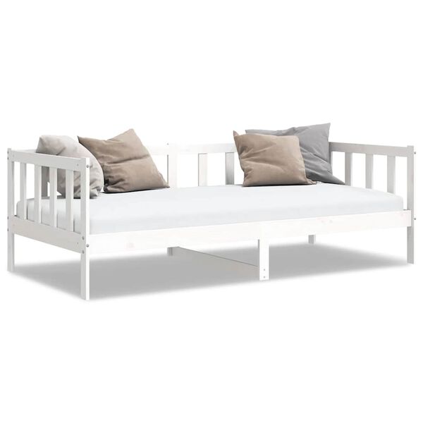 vidaXL daybed 90x200 cm massivt fyrretr&aelig; hvid