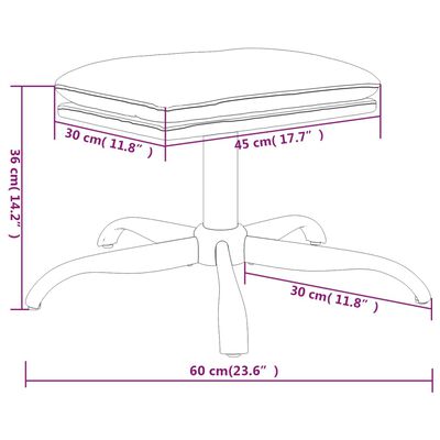vidaXL lænestol med fodskammel fløjl lysegrå