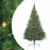 vidaXL Kunstig Forbelyst Juletr&aelig; Gr&oslash;n 210 cm PVC
