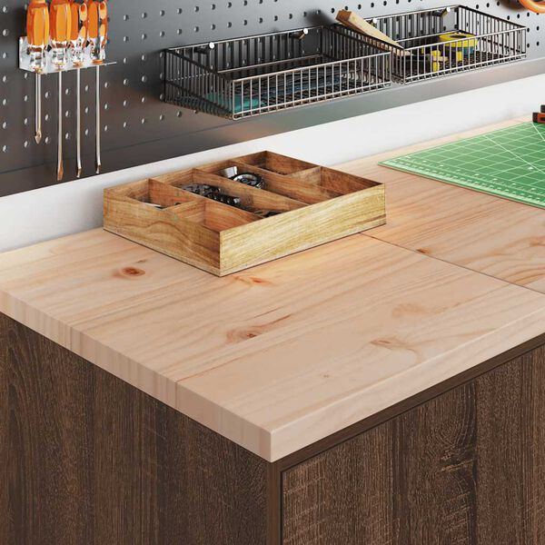 vidaXL Garageopbevaringsskab brun eg 40x51x85 cm massivt træ fyrretræ