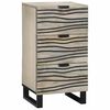 vidaXL Medieopbevaringsskabe & -reoler Hvid og sort 40 x 33 x 75 cm