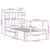 vidaXL seng med reol uden madras 90x190 cm massivt fyrretr&aelig; hvid