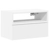 vidaXL v&aelig;gh&aelig;ngt sengebord 45x26x28,5 cm hvid