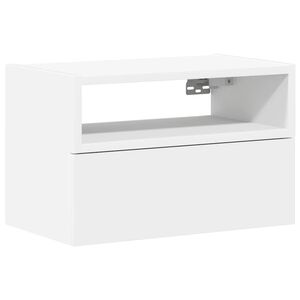vidaXL v&aelig;gh&aelig;ngt sengebord 45x26x28,5 cm hvid