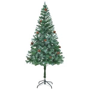 vidaXL kunstigt juletr&aelig; med grankogler 180 cm
