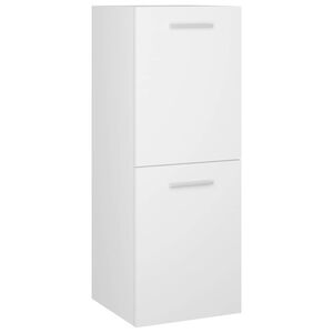 vidaXL badev&aelig;relsesskab 30x30x80 cm konstrueret tr&aelig; hvid