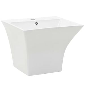 vidaXL v&aelig;gh&aelig;ngt h&aring;ndvask keramik 500 x 450 x 410 mm hvid
