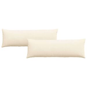 vidaXL Sofapuder 2 pcs Creme 120 x 40 cm Velourstof