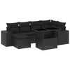 vidaXL sofas&aelig;t til haven 7 dele med hynder polyrattan sort