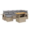 vidaXL sofas&aelig;t til haven 7 dele med hynder polyrattan beige