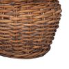 vidaXL Plantekurv med opbevaring 2 pcs Brun Lacak Rattan