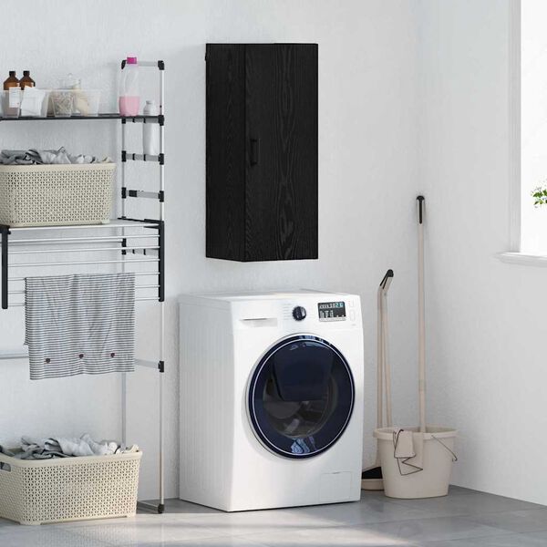 vidaXL V&aelig;gskab Sort eg 34,5 x 34 x 90 cm Konstrueret tr&aelig;