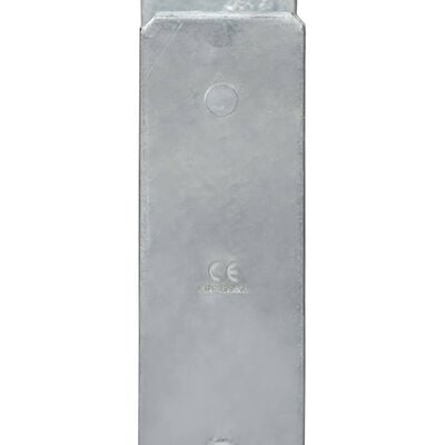 vidaXL hegnspløkker 2 stk. 8x6x60 cm galvaniseret stål sølvfarvet