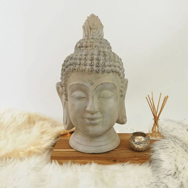 ProGarden dekorativt Buddha-hoved 31x29x53,5 cm