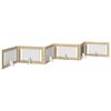 vidaXL Sammenklappelig hundegitter med stativer 6 pcs Sonoma-eg 602 cm