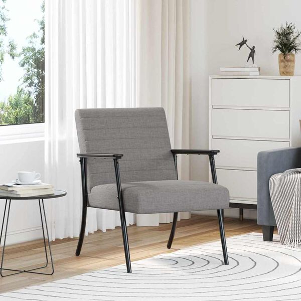 vidaXL l&aelig;nestol Gr&aring;brun 59 x 75 x 78 cm Stof