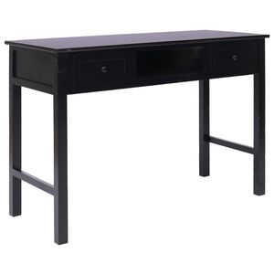 vidaXL skrivebord 110 x 45 x 76 cm tr&aelig; sort