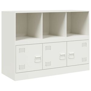 vidaXL sk&aelig;nk 99x39x73 cm st&aring;l hvid