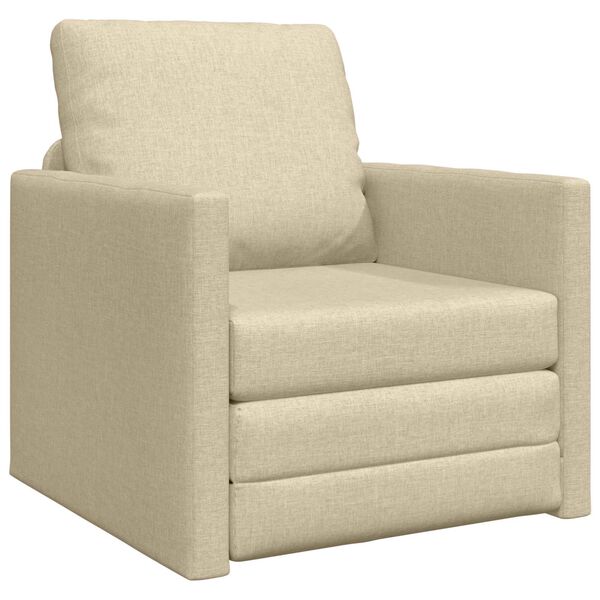 vidaXL 2-i-1 sovesofa 112x174x55 cm stof creme