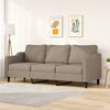 vidaXL 3-personers sofa 210 cm stof gr&aring;brun
