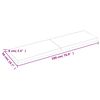 vidaXL bordplade 180x50x(2-6) cm naturlig kant behandlet træ mørkebrun