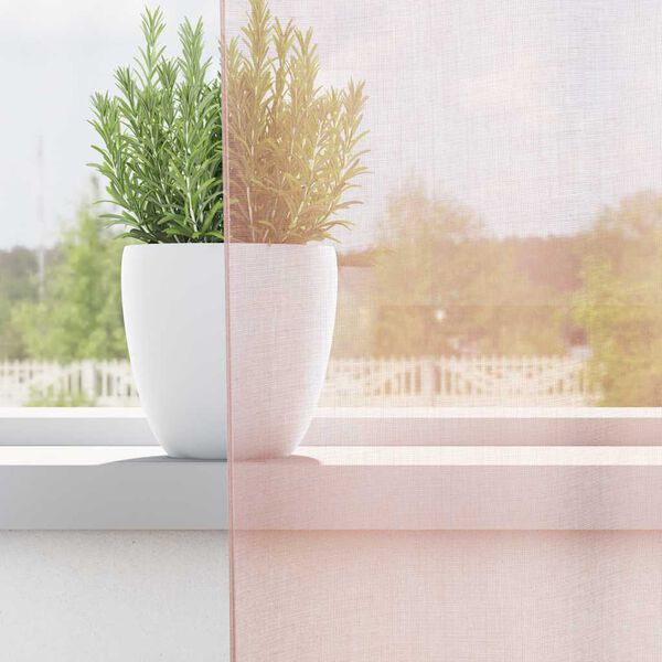 vidaXL voile-gardiner med l&oslash;kker 2 stk. 140x225 cm lyser&oslash;d