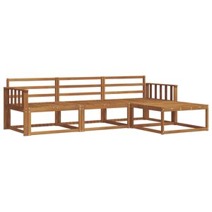 vidaXL Udend&oslash;rs sofagruppe 4 pcs Naturfarvet Massivt Akacietr&aelig;