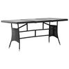 vidaXL havebord 170x80x74 cm polyrattan sort