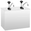 vidaXL saucedispenser 2 x 3,5 l rustfrit st&aring;l