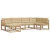 vidaXL Udend&oslash;rs sofagruppe 5 stk. Hvid og Beige Polyester