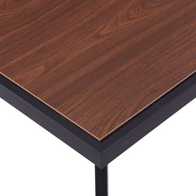 vidaXL spisebord 200x100x75 cm MDF sort og mørkt træ
