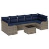 vidaXL Sofa S&aelig;t 8 stk. 7-Antal s&aelig;der Gr&aring; polyrattan