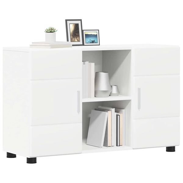 vidaXL Sideboard FLORIN Hvid 88,5 x 30,5 x 55,5 cm Konstrueret tr&aelig;