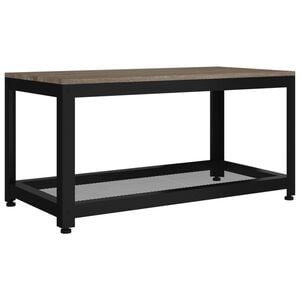 vidaXL sofabord 90x45x45 cm MDF og jern gr&aring; og sort