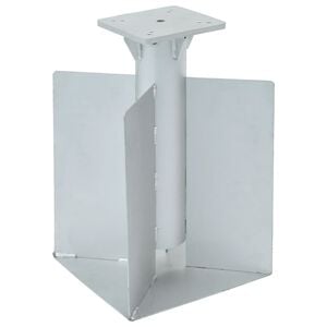 vidaXL nedgravet parasolbase 27,5x27,5x45 cm st&aring;l s&oslash;lvfarvet