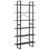 vidaXL reol 100x30x210 cm massivt fyrretr&aelig; gr&aring;