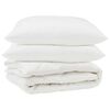vidaXL Dyne med pude 3 stk. Hvid Mikrofiber