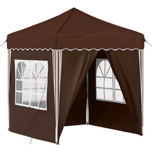 vidaXL Pop-up Festtelt 195 x 195 x 245 cm Brun Oxford stof