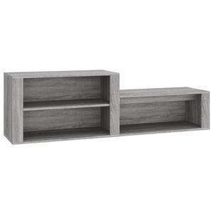 vidaXL skoskab 150x35x45 cm konstrueret tr&aelig; gr&aring; sonoma-eg