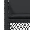 vidaXL havestole med hynder 4 stk. polyrattan sort