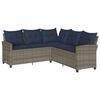 vidaXL L-formet sofa med hynder polyrattan gr&aring;
