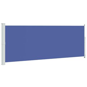 vidaXL sammenrullelig sidemarkise til terrassen 180x500 cm bl&aring;
